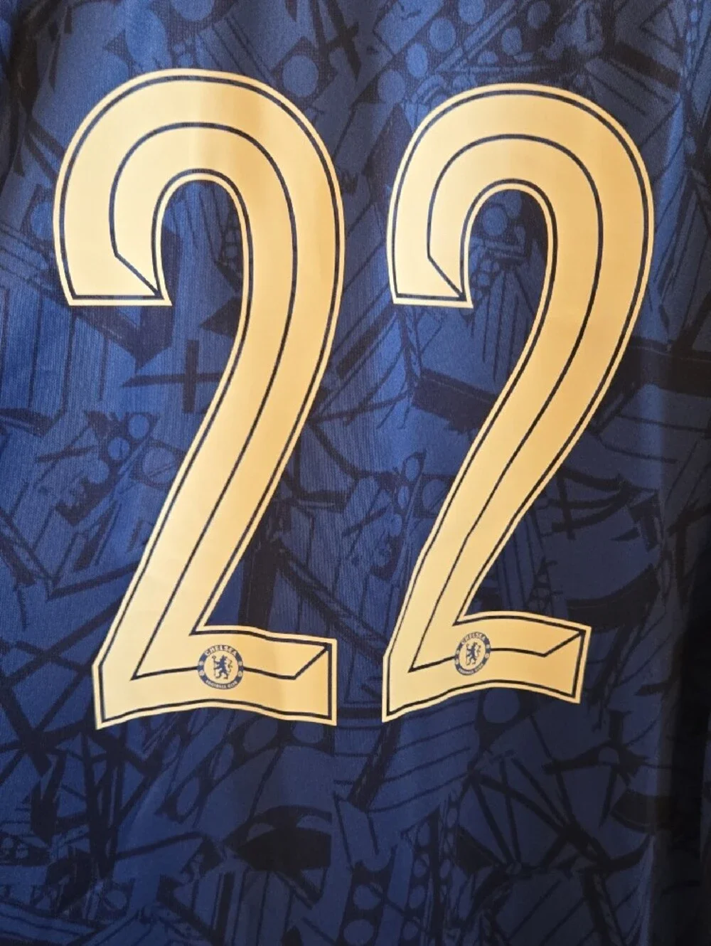 Nike Chelsea FC Christian Pulisic #22 19/20 Home Long Sleeve Jersey - Blue - XXL
